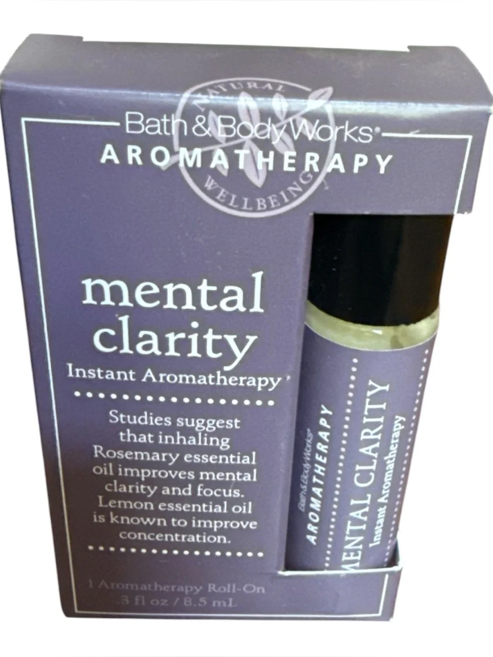 Bath & Body Works Aromatherapy‎ Mental Clarity Roll On Roller NIB Rosemary Lemon